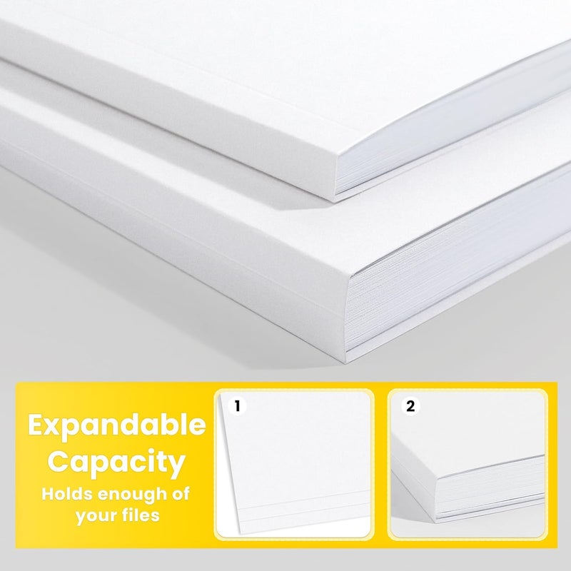 SUNEE File Folders Letter Size White, 100 Pack Manilla Folders 8.5 x 11 1/3-Cut Tabs, Colored File Folders Office Home School for Documents Files Paper - Image 5